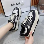 Women's Genuine Leather Lace-Up Platform Sneakers - Black and Brown - Available at AfnoBazar Nepal