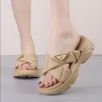 Women's Korean Style Platform Sandals - Burgundy - Available at AfnoBazar Nepal