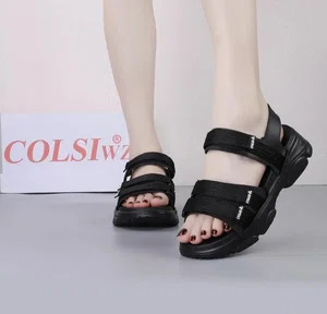 Women's Korean Style Summer Platform Sandals - Camel - Available at AfnoBazar Nepal