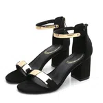 Women's Buckle Ankle Strap Chunky Block Heel Sandals - Available at AfnoBazar Nepal