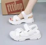 Women's Korean Style Cross Strap Sports Sandals - White - Available at AfnoBazar Nepal