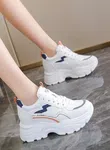 Women's Korean Style Heel Sneakers - Grey and White - Available at AfnoBazar Nepal
