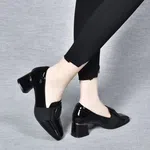 Women's Soft Block Heel Loafer Pumps - Khaki - Available at AfnoBazar Nepal