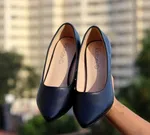 Women's Square Toe Block Heel Pumps - Available at AfnoBazar Nepal