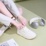 Women's Leather Platform Sneakers - Off White and Beige - Available at AfnoBazar Nepal