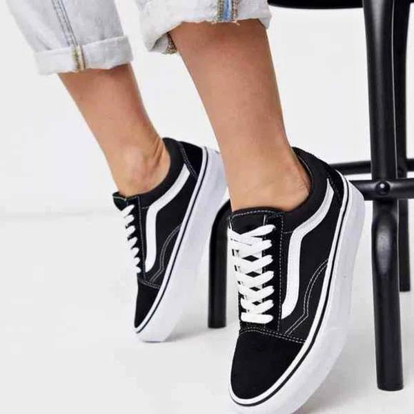 Women's Black Breathable Casual Sneakers - Available at AfnoBazar Nepal