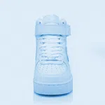 Women's High-Top Sneakers with Ankle Strap - White - Available at AfnoBazar Nepal