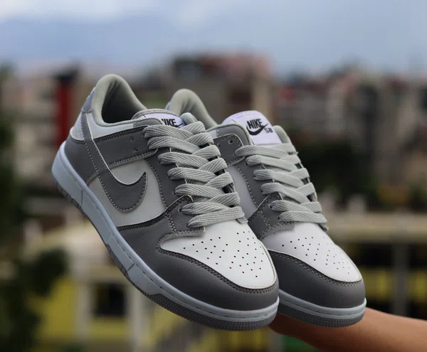Women's Low-Top Sneakers - Grey and Dark Grey - Available at AfnoBazar Nepal