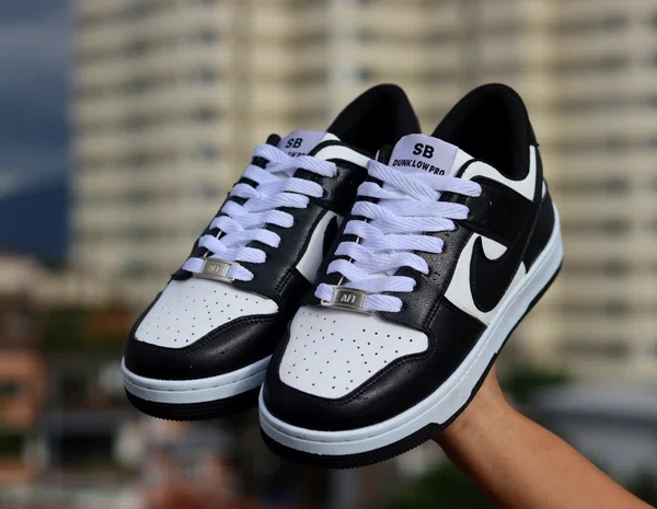 Women's Low-Top Sneakers - Black and White - Available at AfnoBazar Nepal