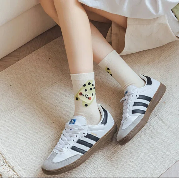 Women's White Leather Skate Sneakers - Available at AfnoBazar Nepal