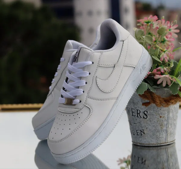 Women's Classic Low-Top Leather Sneakers - Off White - Available at AfnoBazar Nepal