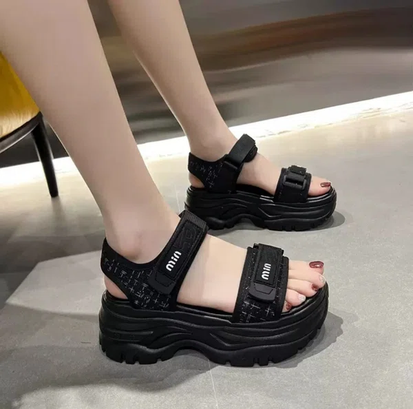Women's Velcro Platform High Heel Sandals - Available at AfnoBazar Nepal