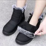 Women's Fur-Lined Zip Winter Boots - Available at AfnoBazar Nepal