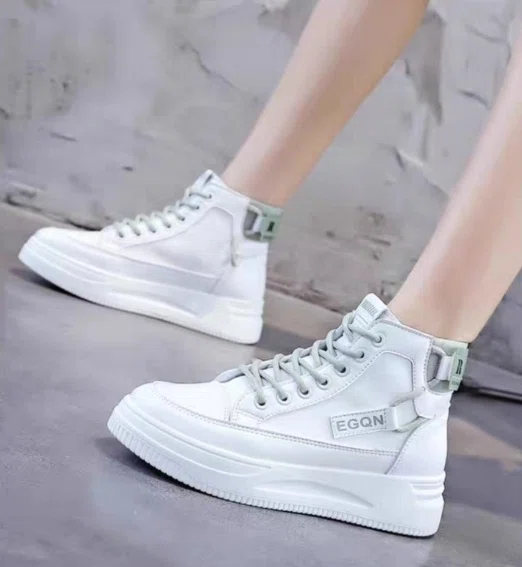 Women's Korean Style High-Top Sneakers - Available at AfnoBazar Nepal