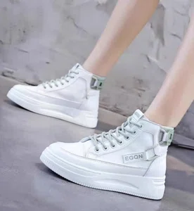 Women's Korean Style High-Top Sneakers - Available at AfnoBazar Nepal