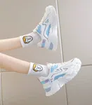 Women's Korean Style Lace-Up Platform Casual Shoes - Black and Blue - Available at AfnoBazar Nepal