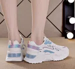 Women's Korean Style Lace-Up Platform Casual Shoes - Black and White - Available at AfnoBazar Nepal