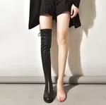 Women's Leather High Heel Long Boots - Available at AfnoBazar Nepal