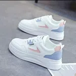 Women's PU Leather Lace-Up Platform Sneakers - Available at AfnoBazar Nepal