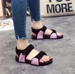 Women's Velcro Strap Hiking Sandals - Black and Pink - Available at AfnoBazar Nepal