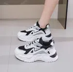 Women's Korean Style Lace-Up Platform Casual Shoes - Black and Blue - Available at AfnoBazar Nepal