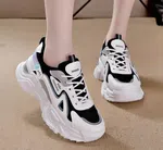 Women's Korean Style Lace-Up Platform Casual Shoes - Black - Available at AfnoBazar Nepal