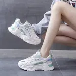 Women's Korean Style Lace-Up Platform Casual Shoes - Black and Blue - Available at AfnoBazar Nepal