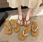 Women's Mixed Color Low Heel Flip Flops - Available at AfnoBazar Nepal