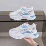 Women's Korean Style Lace-Up Platform Casual Shoes - Blue - Available at AfnoBazar Nepal