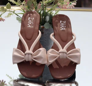 Women's Soft Bow Sandals - Available at AfnoBazar Nepal