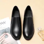 Women's Leather Block Heel Pumps for Office and Casual Wear - Black - Available at AfnoBazar Nepal
