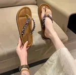 Women's Mixed Color Low Heel Flip Flops - Available at AfnoBazar Nepal