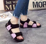 Women's Velcro Strap Hiking Sandals - Black and Pink - Available at AfnoBazar Nepal