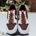 Men's Chocolate Black and White Low-Top Sneakers - Available at AfnoBazar Nepal