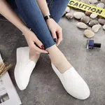 Women's Korean Style Sneakers with Slip-On Closure - Black and White - Available at AfnoBazar Nepal