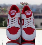 Women's Low-Top Sneakers with White Laces - Red and White - Available at AfnoBazar Nepal