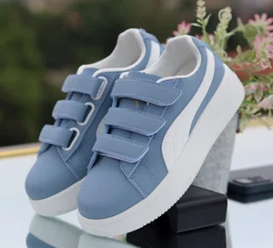 Women's Korean Style Breathable Platform Casual Sneakers - Blue - Available at AfnoBazar Nepal