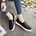 Women's Korean Style Sneakers with Slip-On Closure - Black and White - Available at AfnoBazar Nepal