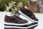Men's Brown and Black Low-Top Sneakers - Available at AfnoBazar Nepal