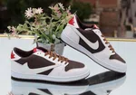 Men's Chocolate Black and White Low-Top Sneakers - Available at AfnoBazar Nepal