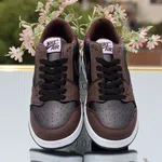Men's Chocolate Black and White Low-Top Sneakers - Available at AfnoBazar Nepal