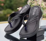 Women's Black Toe Ring Platform Sandals - Available at AfnoBazar Nepal
