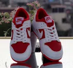 Women's Low-Top Sneakers with White Laces - Red and White - Available at AfnoBazar Nepal