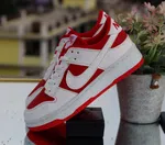 Women's Low-Top Sneakers with White Laces - Red and White - Available at AfnoBazar Nepal