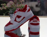 Women's Low-Top Sneakers with White Laces - Red and White - Available at AfnoBazar Nepal