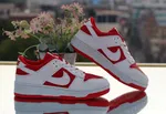 Women's Low-Top Sneakers with White Laces - Red and White - Available at AfnoBazar Nepal
