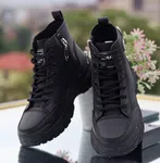 Korean Style Women's Elevated Sneakers - Black - Available at AfnoBazar Nepal