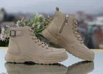 Korean Style Women's Elevated Sneakers - Khaki - Available at AfnoBazar Nepal
