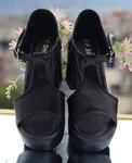 Women's Peep Toe Ankle Strap Platform Block Heels - Available at AfnoBazar Nepal