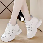 Women's Korean Style PU Leather Platform Sneakers - Available at AfnoBazar Nepal